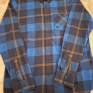 Oakley Blue and Black Plaid Shirt